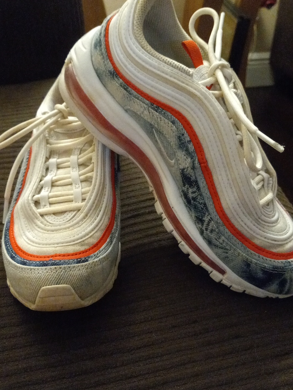 Nike Air Max White/Blue and Orange  Sneakers...